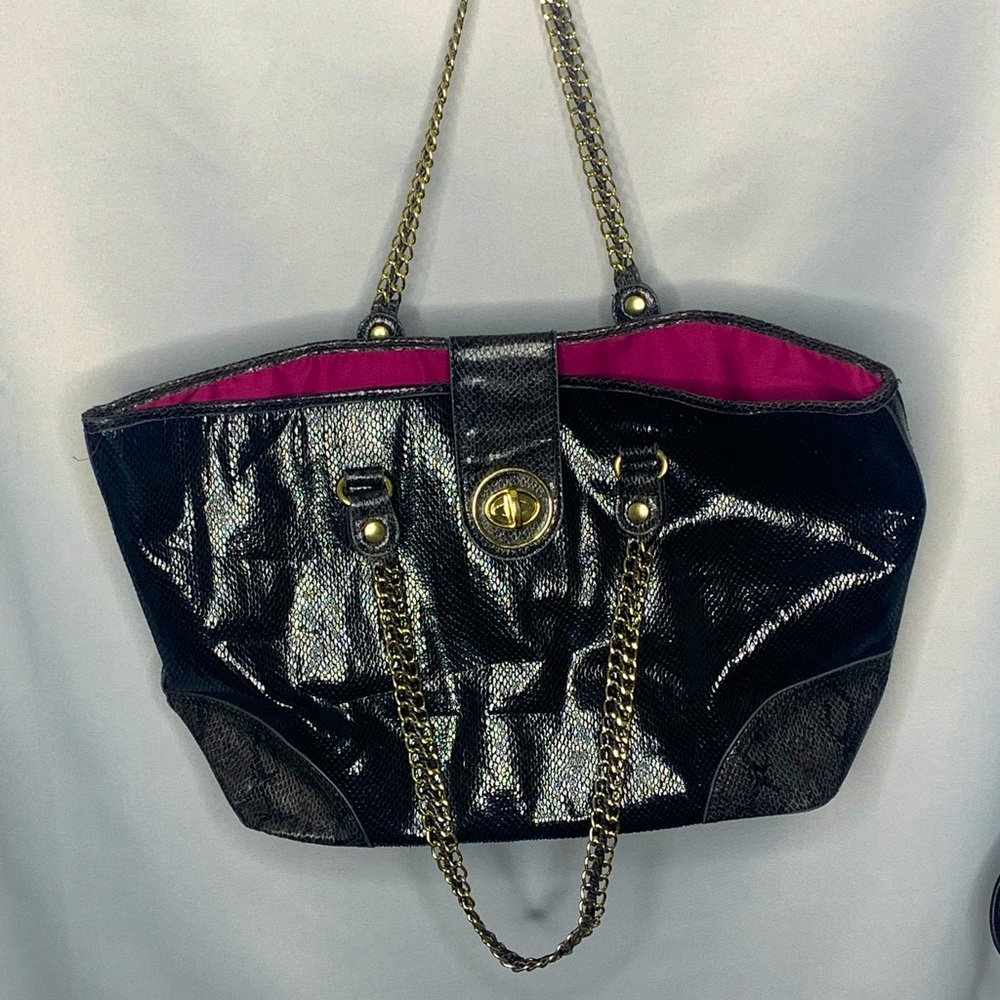 Kate Landry Python Textured Oversized Tote - image 1